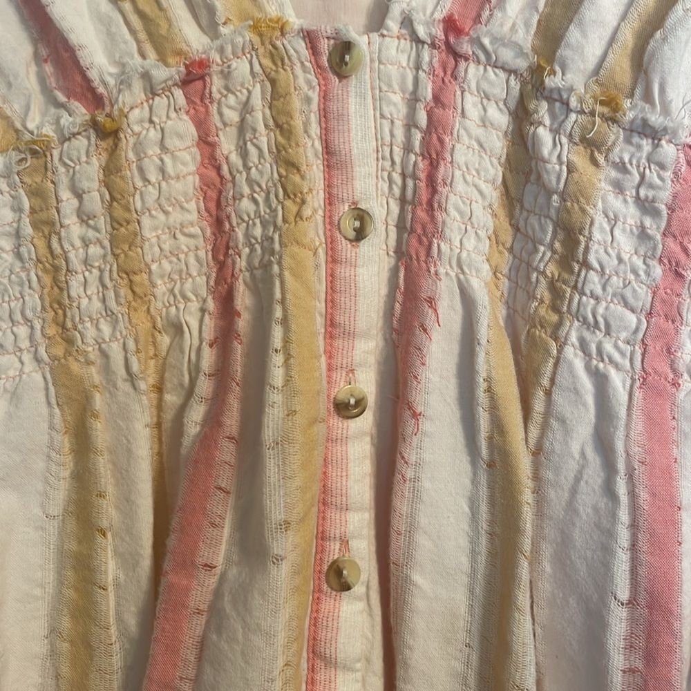 Free People Do It Again Mini Dress Candy Stripe L - Picture 7 of 8